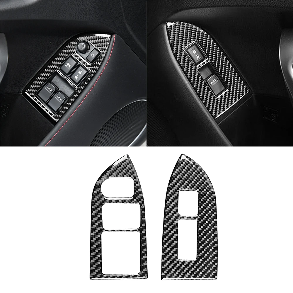 

Для Subaru BRZ, для Toyota 2017 2018 2019, панель оконного подъемника, декоративная наклейка, наклейка, аксессуары для интерьера автомобиля, углеродное волокно