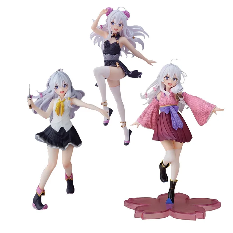

Anime PVC Standing Kimono Irena Witch Daughter Magic Wand Figure Pretty Girl Ash Witch Sakura Model Ornament Collection Gifts