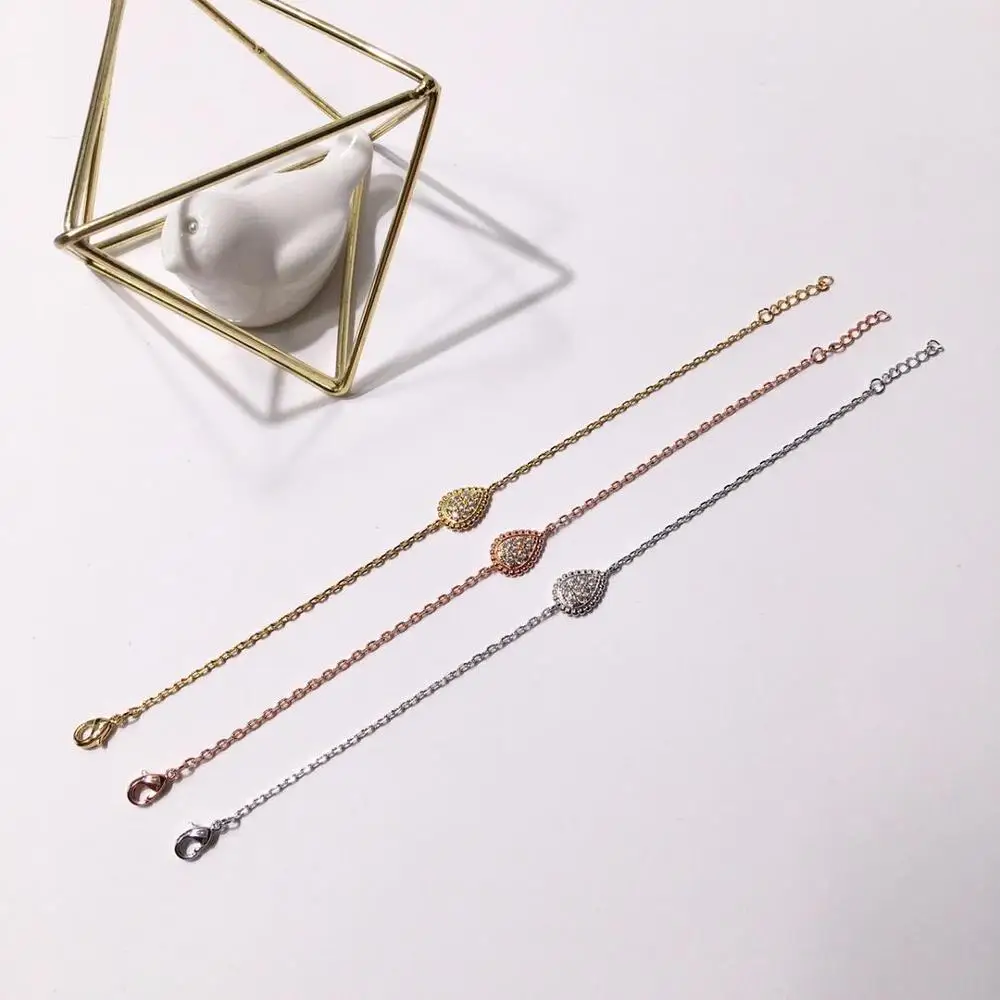 

Fashion Brand Design Water Drop Bracelet for Elegant Women Wedding Party with Luxury Shining Cubic Zircon Fashion Jewelry B-32