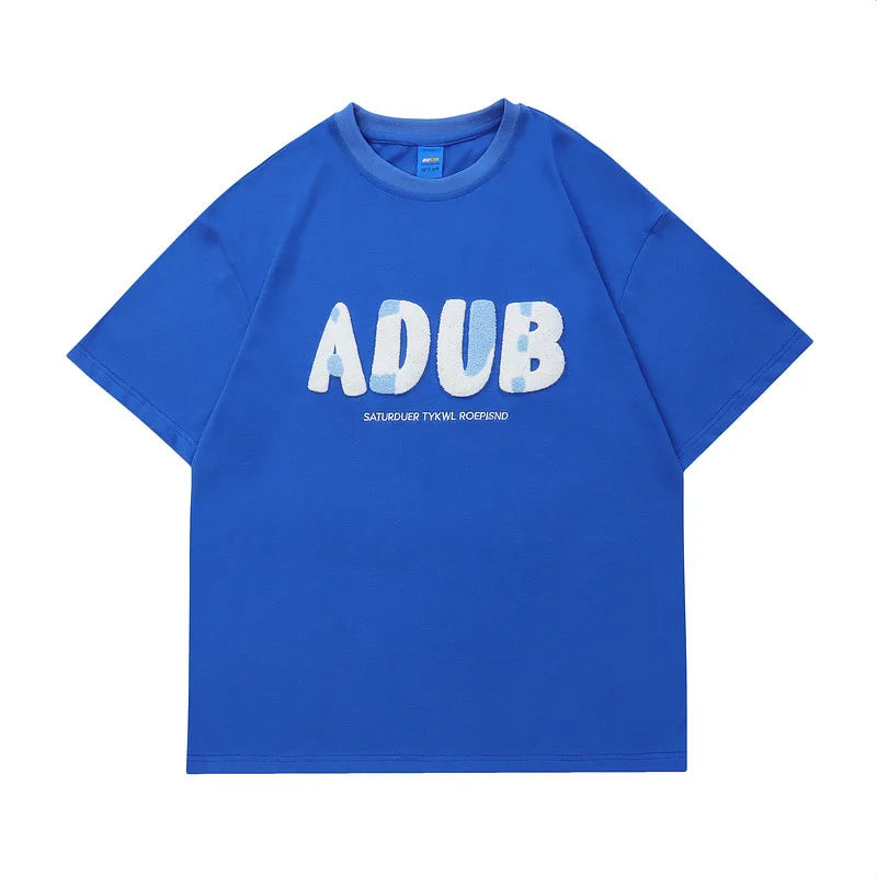 

Monogrammed short sleeve men’s summer vintage loose t-shirt top