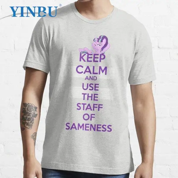 

Starlight - Keep Calm V1 print YINBU High quality t shirts Men's short starlight glimmer t-shirt funny Graphic Tee