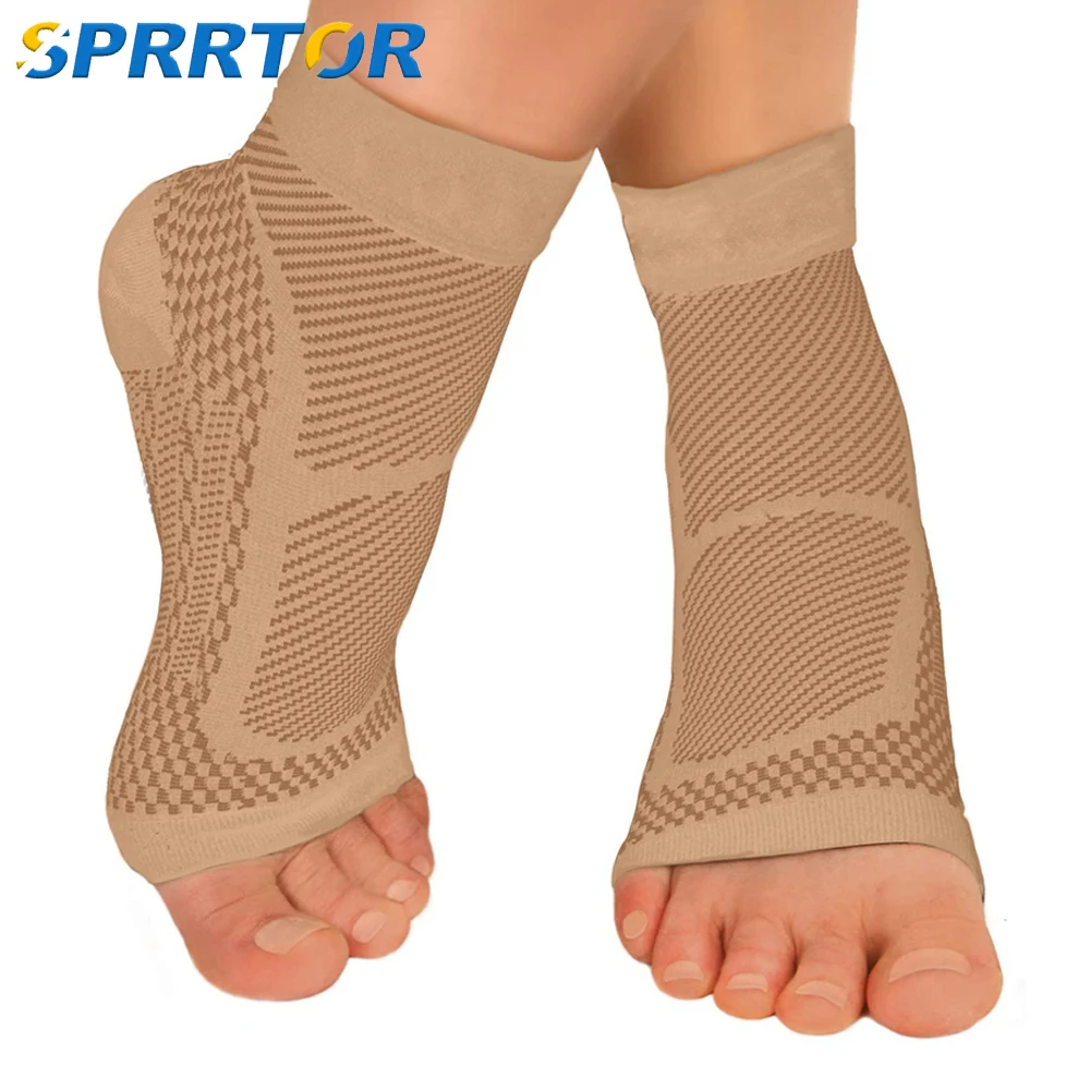 2Pcs/Pair Sports Plantar Fasciitis Ankle Socks with Arch Support for Men Women Plantar Fasciitis,Foot Swelling,Running,Cycling