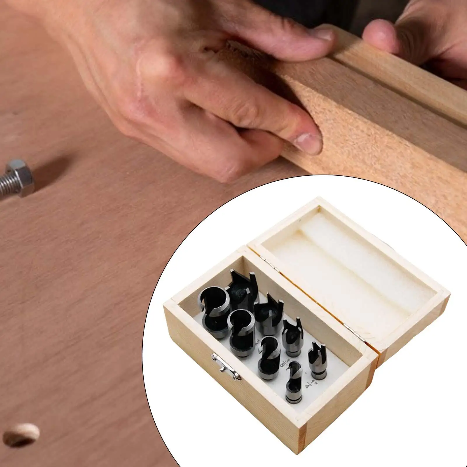 

8 шт., резак для отверстий из высокоуглеродистой стали, 5/8 дюйма, 1/2 дюйма, 3/8 дюйма, 1/4 дюйма