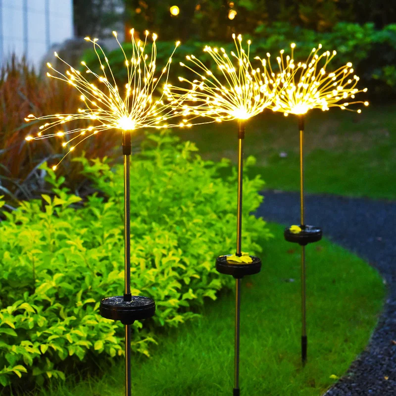 

Светодиодный солнечный свет, стилизованные под языки пламени светильник на открытом воздухе Водонепроницаемый Одуванчик фейерверк Лампа ...