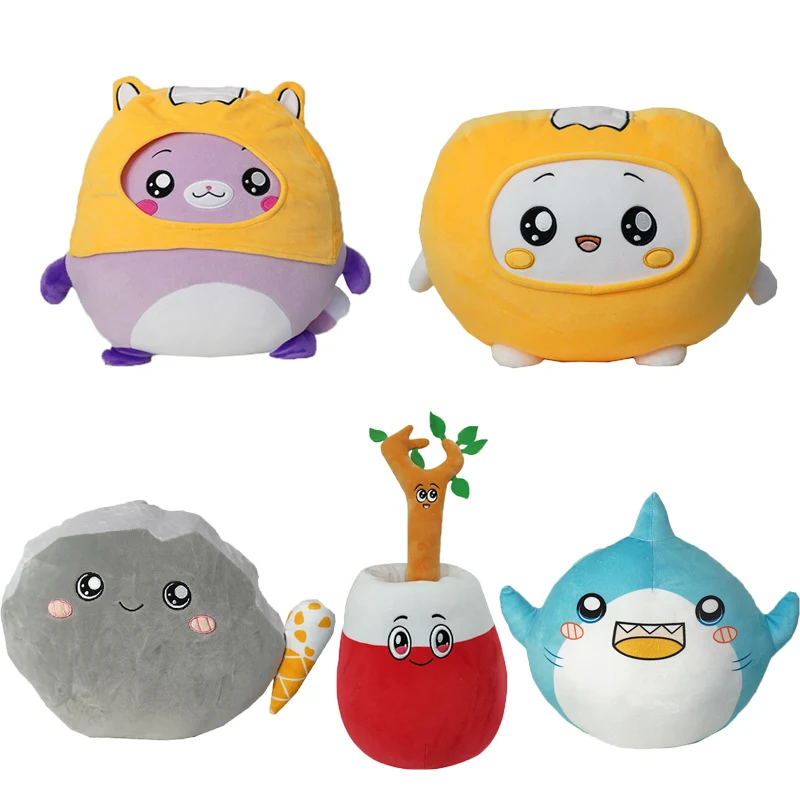 

Thicc Lankybox Plush Toy Foxy Boxy Shark Rocky Sticky n' Canny Plushie Figure Stuffed Animal Soft Pillow Cushion Doll Kids Gifts