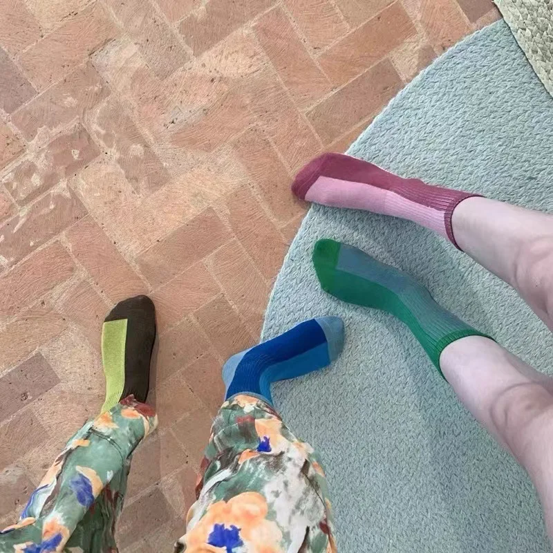 

Цветные и персонализированные японские Многослойные носки весна-осень для мужчин и женщин в литературном стиле из чистого хлопка