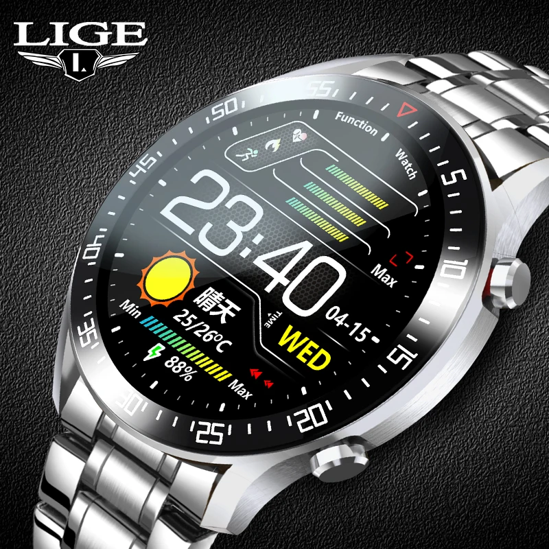 

Full Touch Screen Mens Smart Watches Women Waterproof Sports Fitness Watch Luxury relogio inteligente smartwatch for Android IOS