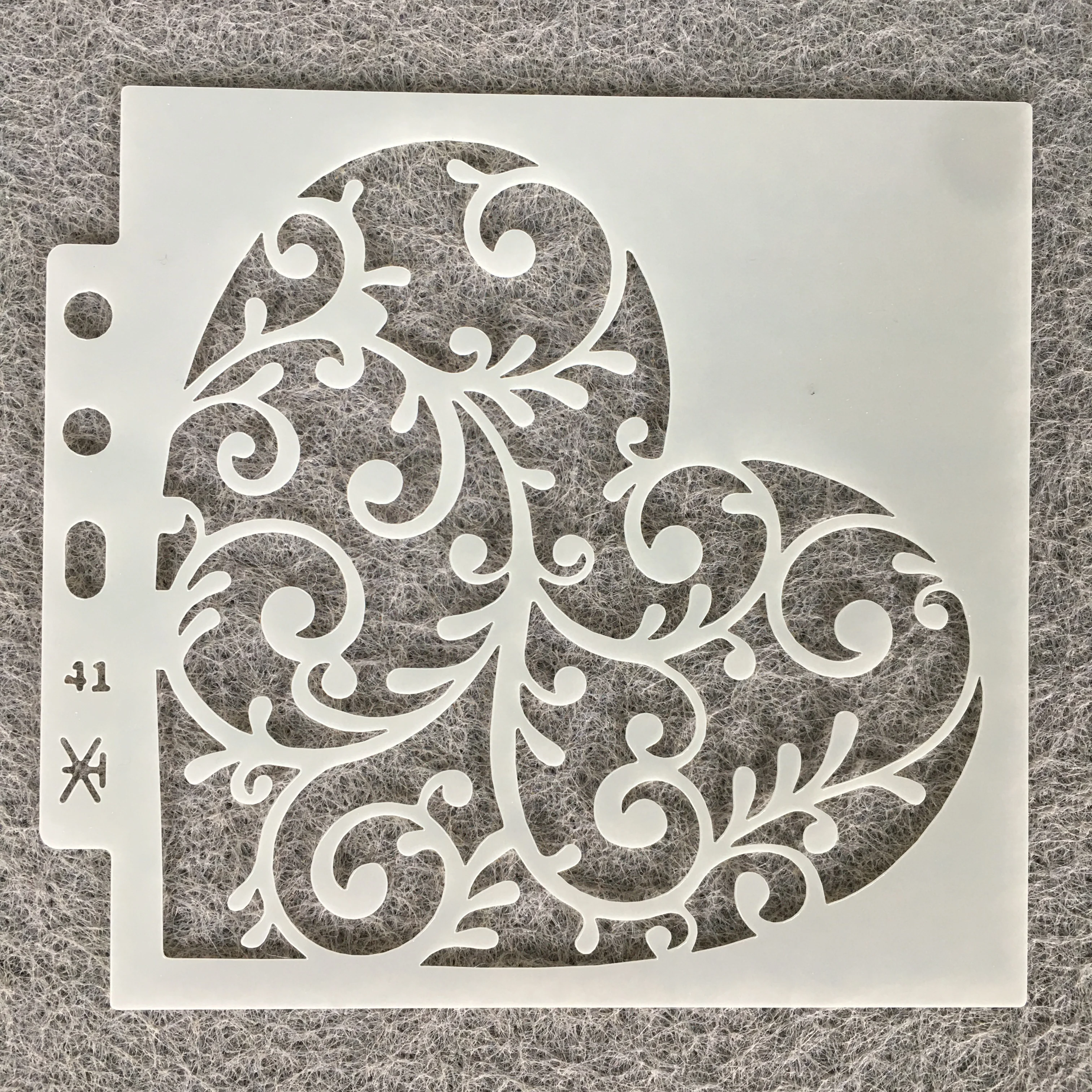 

14*13cm Ivy Heart DIY Layering Stencils Wall Painting Scrapbook Coloring Embossing Album Decorative Template