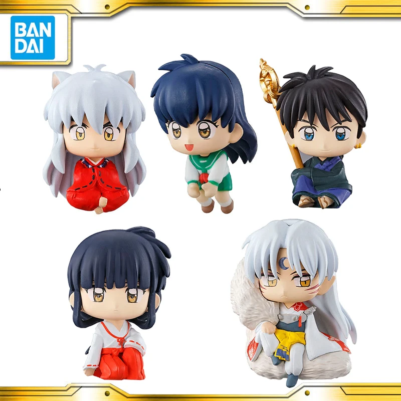 

Bandai Gashapon ornaments figure Inuyasha Higurashi Kagome Sesshoumaru Kawaii Anime Figure Collectible Model ornaments Toys gift