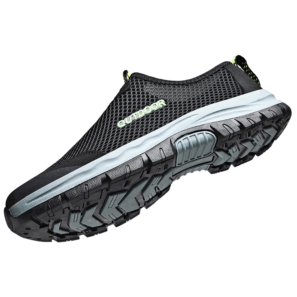 Loekeah Outdoor Travel Shoes Breathable Men's Hiking Shoes Non-slip Wear-resistant Climbing Walking Footwear Slip-On Sneakers