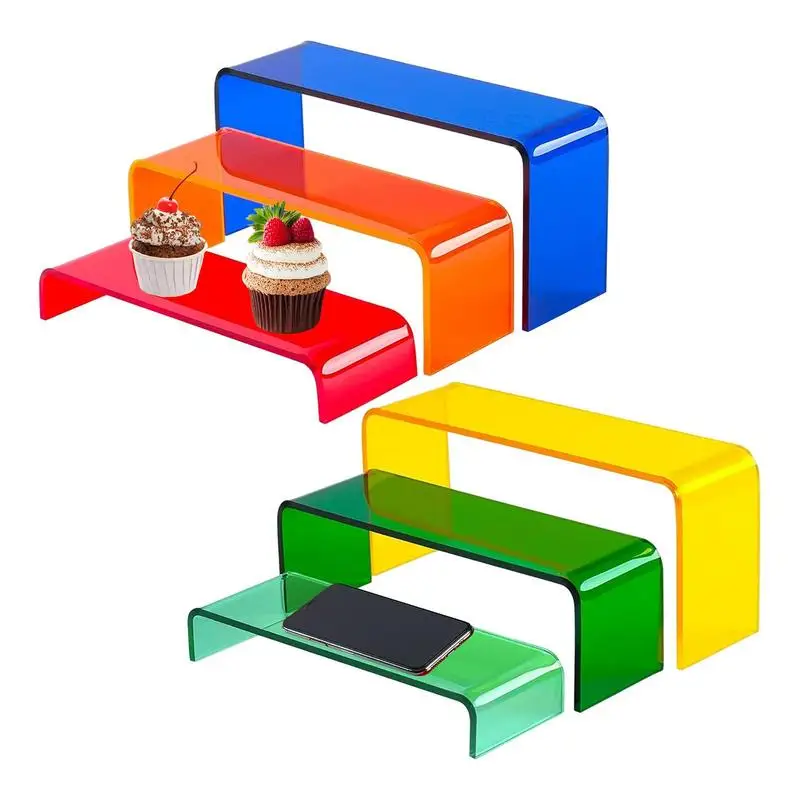 

Acrylic Riser Clear Acrylic Display Riser Stand 6pcs Clear Shelf Display Riser Rack Dessert Shelf Home Decorative Accessories