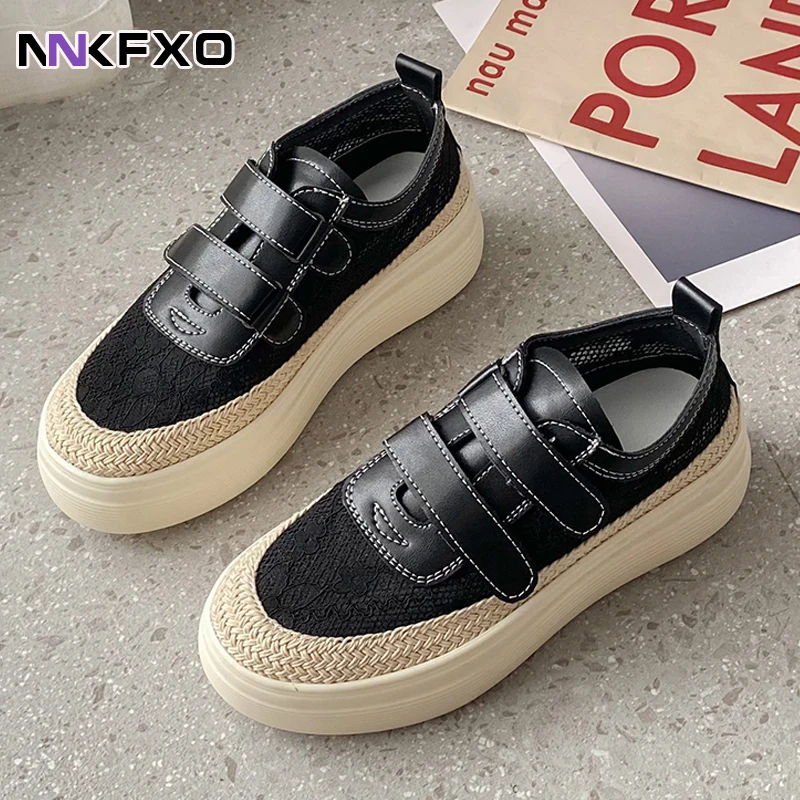 

Women Sneakers Women's Vulcanize Shoes Spring Autumn Breathable Flats Solid Color Mesh Shoes Young Woman Casual White Shoes