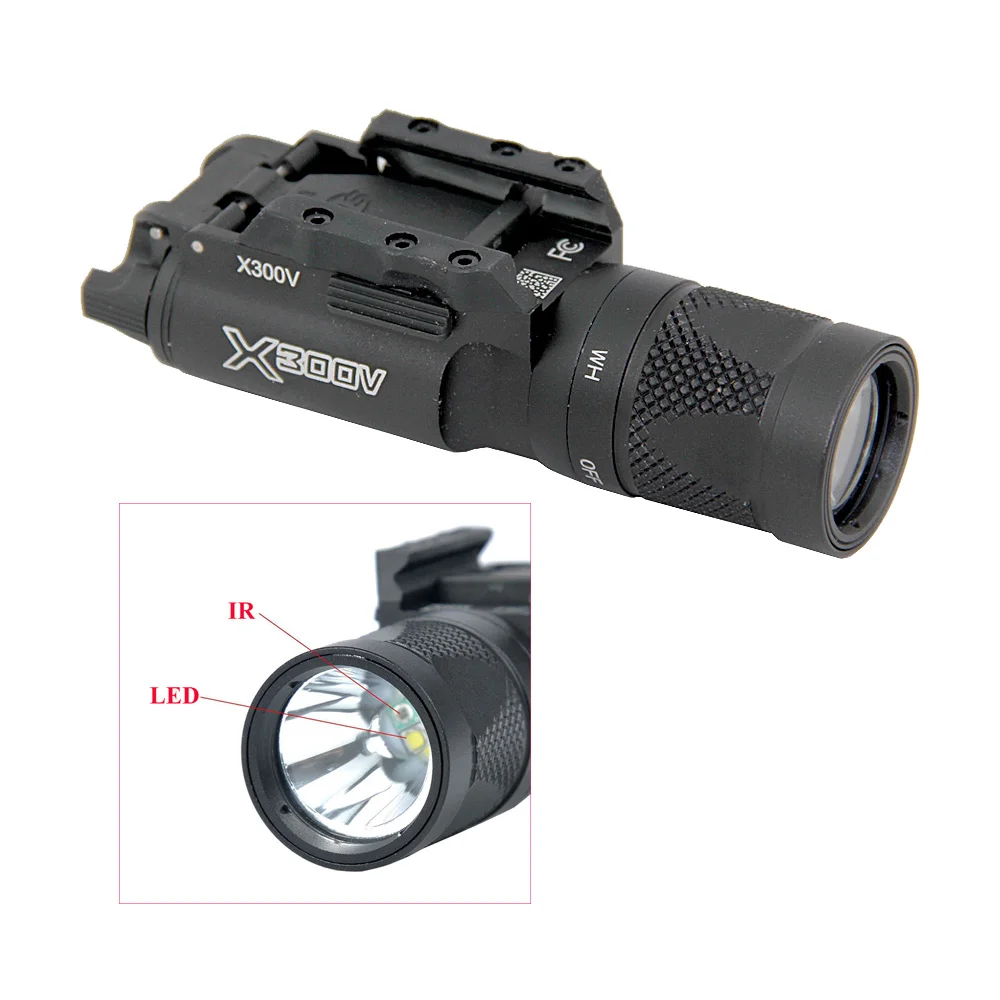 X300V-IR Weapon Light LED White Light and IR Output CREE R5 Pistol Flashlight Fit 20mm Picatinny Rail