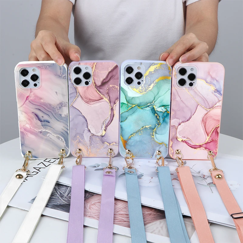 

Мраморный чехол для Huawei P20 P30 P40 Mate Honor 9X 8X 10I 50 20 Pro 10 Lite PSmart Z 2021 Y7 Y9 Prime 2019 Nova 8I 5T Lanyard Capa