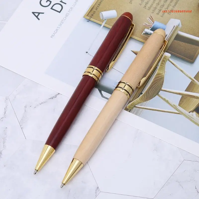 

Handmade Twist Wood Ballpoint Pen School Student Stationary Office Writing Tool