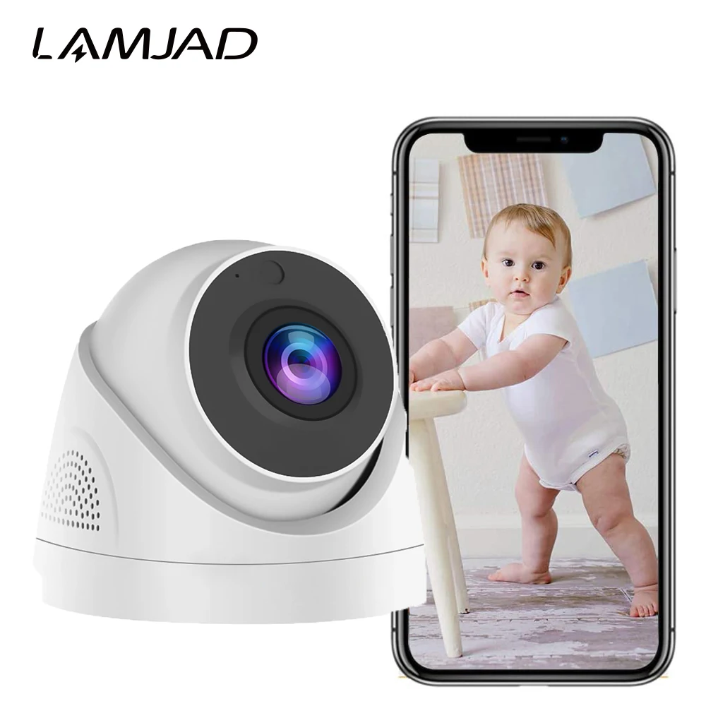 

LAMJAD A5 Робот Мини-камера 1080P HD WiFi Двусторонняя аудиокамера Ночное видение Удаленный мониторинг Просмотр внутренних домашних камер безопасно...