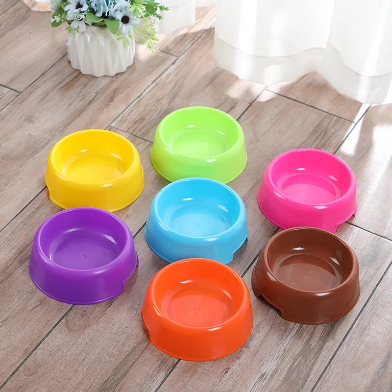 

Pet Single Bowl Plastic Bowl Cat Bowl Dog Bowl Round Single Bowl Tableware Pet Bowl