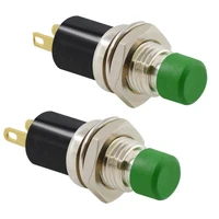 2pcs 16mm 2pin normally open electric led push button switch 12mm momentary self reset self locking 3a 250ac