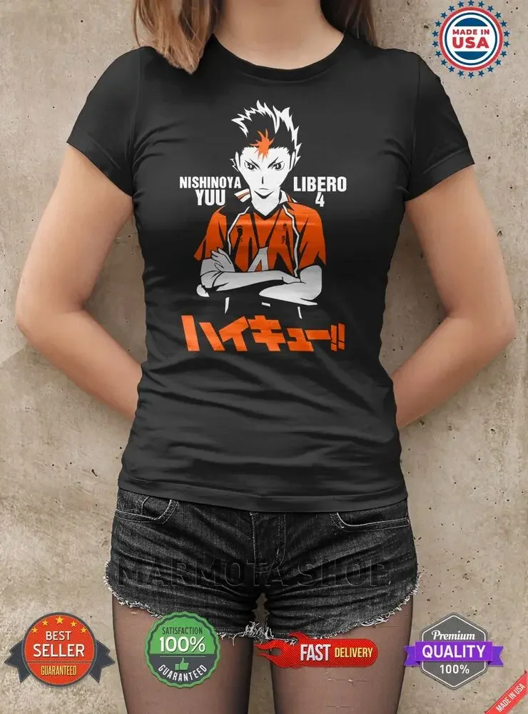 Nishinoya Yuu Haikyuu футболка аниме японская волейбол Хината тобио