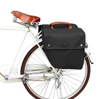 tourbon vintage bicycle saddle bag rear seat pouch bike pannier roll up luggage waterproof canvas carrier 23l bike accessorries