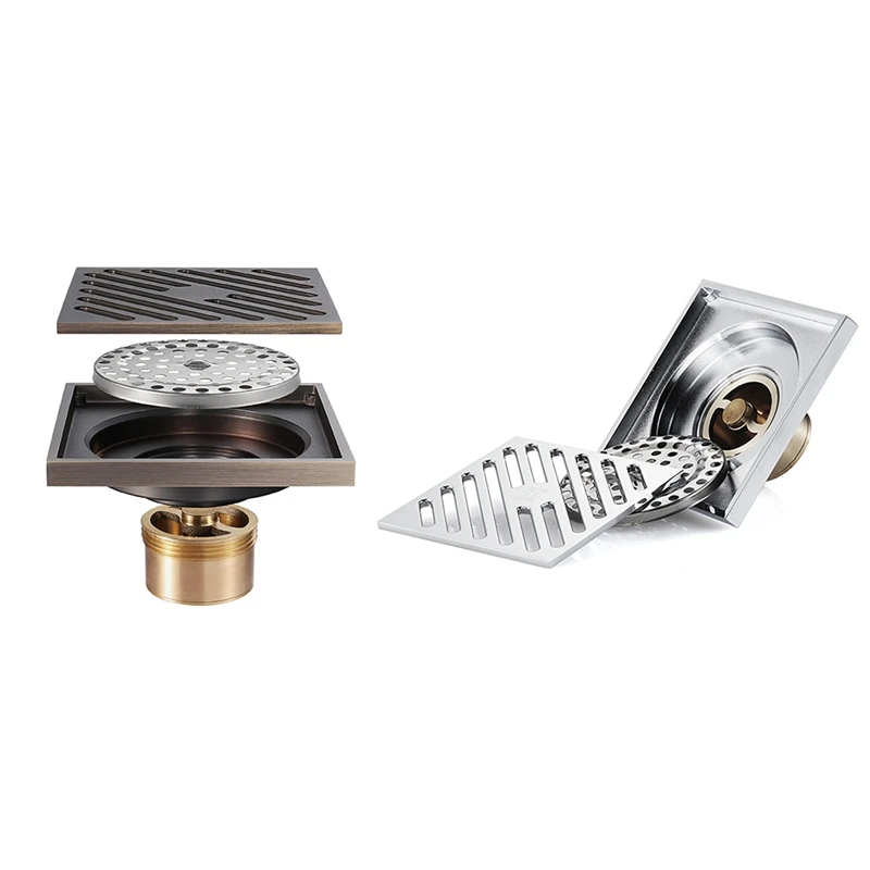 

HIDEEP Antique Copper Floor Drain Deodorant Floor Drain For Household Bathroom Toilet Kitchen Balcony