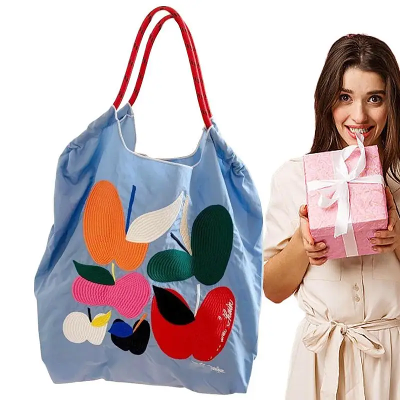 

Сумки с вышивкой и принтом, Женская многоразовая сумка для покупок, Женская Ретро сумка через плечо, сумка-тоут