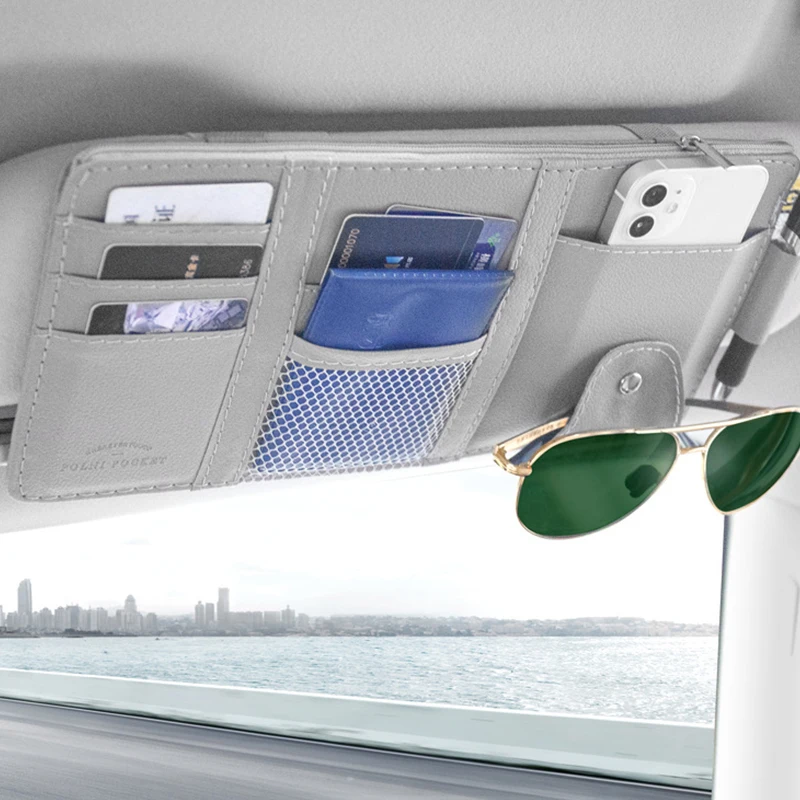 

Автомобильный органайзер, Кожаный Автомобильный солнцезащитный козырек