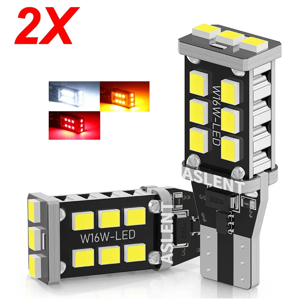 

2 шт. T15 W16W светодиодные лампы Canbus без ошибок 2835 SMD резервный фонарь заднего хода 921 912 лампа автомобильный фонарь заднего хода ксенон 6000K белый