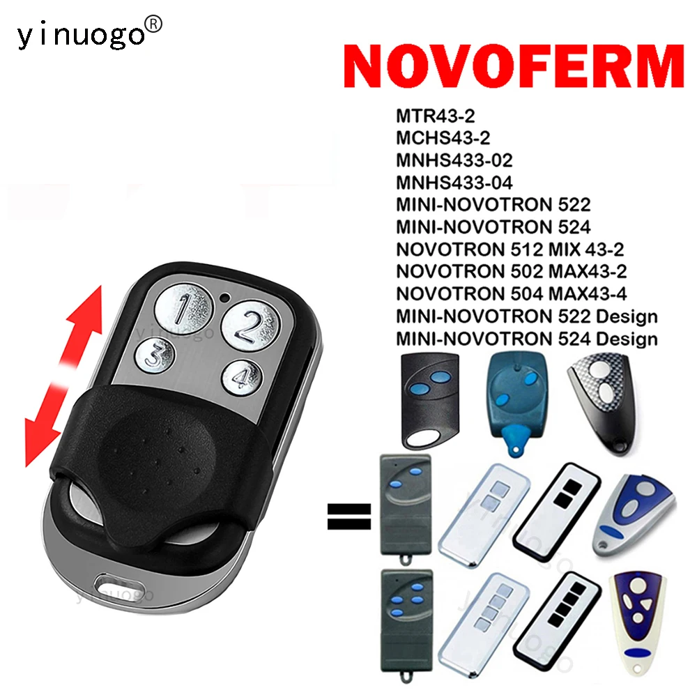 

Совместимый NOVOFERM MCHS43-2 MNHS433-02 MNHS433-04 Пульт дистанционного управления гаражными воротами для NOVOTRON 512 MIX 43-2 502 MAX43-2 504 MAX43-4