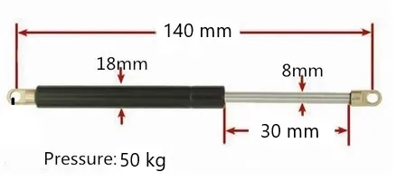 

30*140 мм автомобильные газовые пружины для автомобиля 50kgForce газовая пружина для мебели газовая распорка двери 140 мм Центральное расстояние