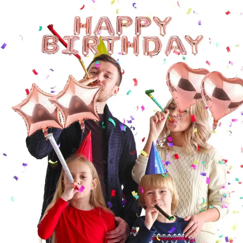

Easy to Assemble Long Lasting Rose Golden Lovely Birthday Balloon for Restaurant