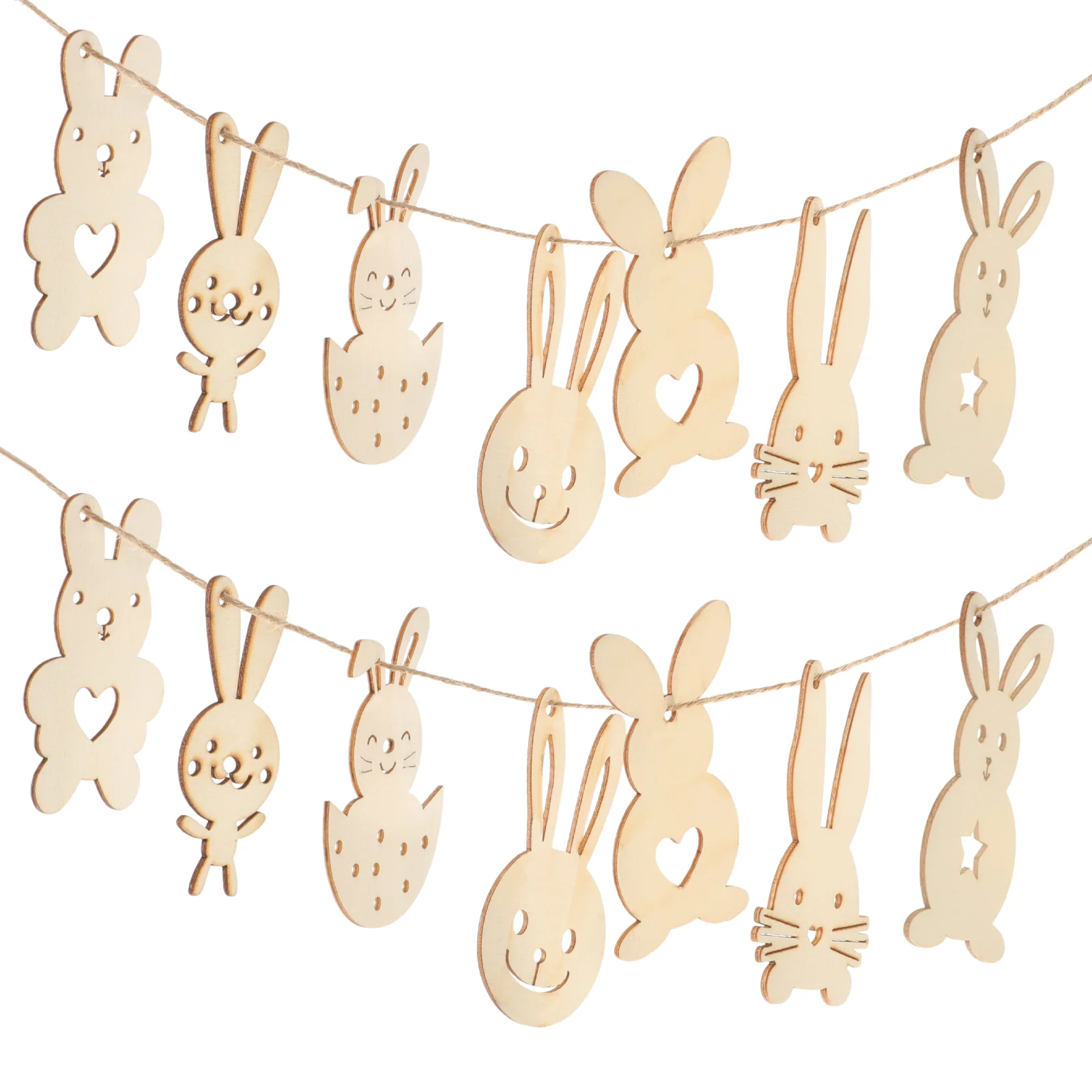 

Wood Wooden Diy Easter Crafts Ornaments Cutouts Bunny Unfinished Pieces Hanging Slices Decorations Ornament Piece Painting Tag