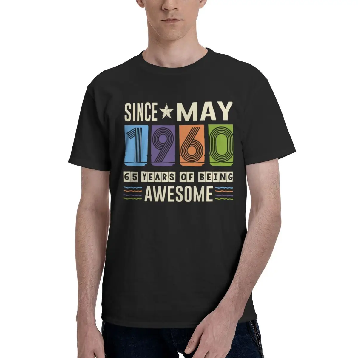 Impresionante граница нумоза 1960 года 65 años regalo de cumpleaños camisetas regalos para hombres y mujeres ropa gráf