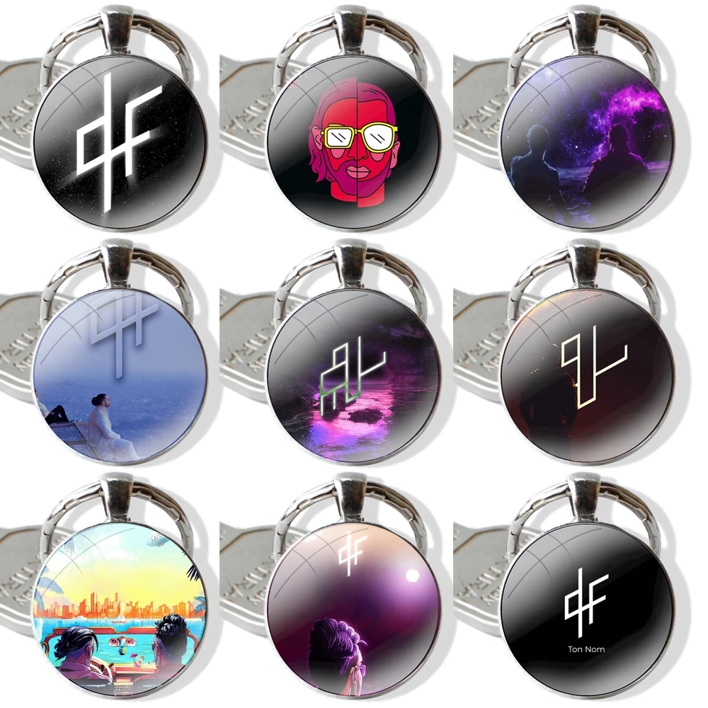 

Fashion Creative Design Cartoon PNL Rapper Pendant Car Key Chains Handmade Glass Cabochon Keychain