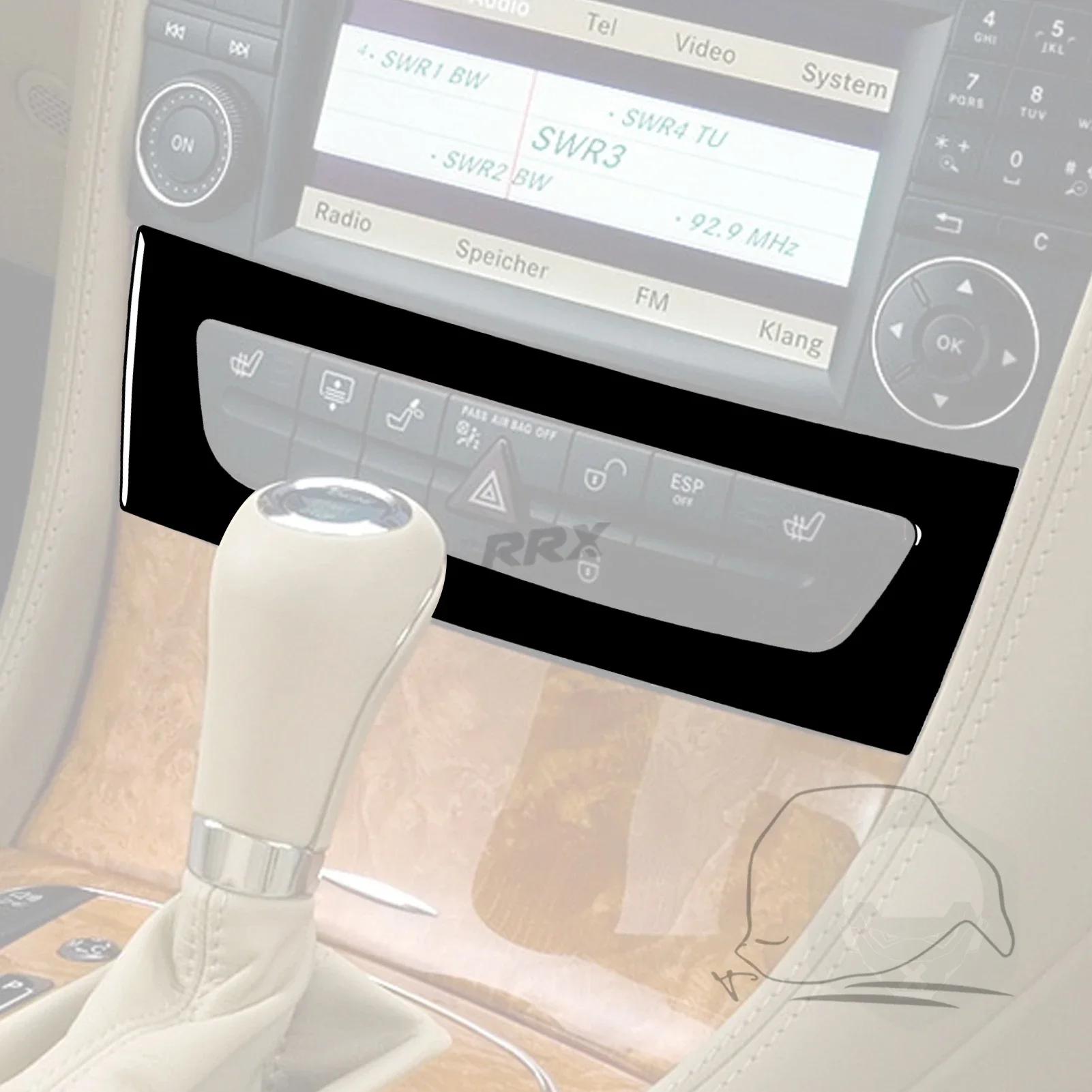 Для Mercedes-Benz C-Class CLS C219 2004-2009 Piano Black Gear центральная панель управления