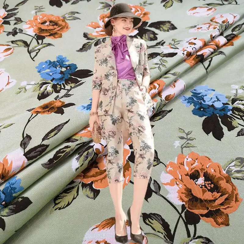 

European Embossed Three-dimensional Jacquard Brocade Fabric Suit Windbreaker Suit Imported Clothing Materials for Sewing