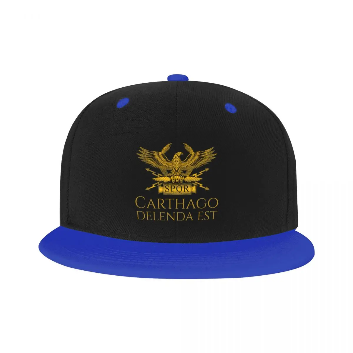 

Classical Roman History Carthago Delenda Est Latin Quote Baseball Cap Flat Snapback Imperial Golden Eagle Hip Hop Dad Hat