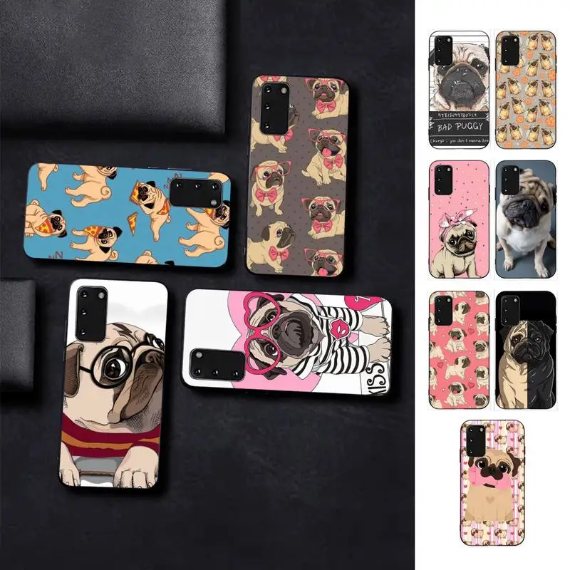 

FHNBLJ pug dog cute Phone Case for Samsung S10 21 20 9 8 plus lite S20 UlTRA 7edge