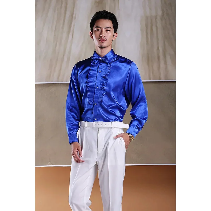 Мужская кружевная рубашка светильник мужская и женская костюмы хора ежегодного