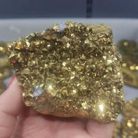 60 100g natural electroplating gold crystal cluster titanium geode cluster diy bare stone mineral materials jewelry making acce