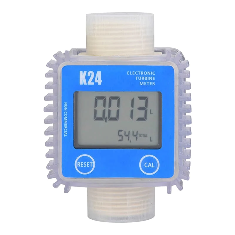 

1 PCS Digital K24 Turbine Oil Fuel Flow Meter Gauge LCD Fuel Flow Meter Chemicals Water Sea Liquid Flow Meters Measuring Tools