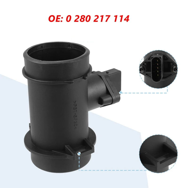 Датчик массового расхода воздуха 0 280 217 114 MAF для Mercedes-Benz C230 компрессор SLK230 2.3L A0000940948 0280217114