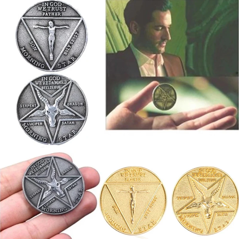 

Металлическая монета-реквизит для косплея, реквизит, аксессуары для ТВ-шоу, памятная монета, значок на Хэллоуин