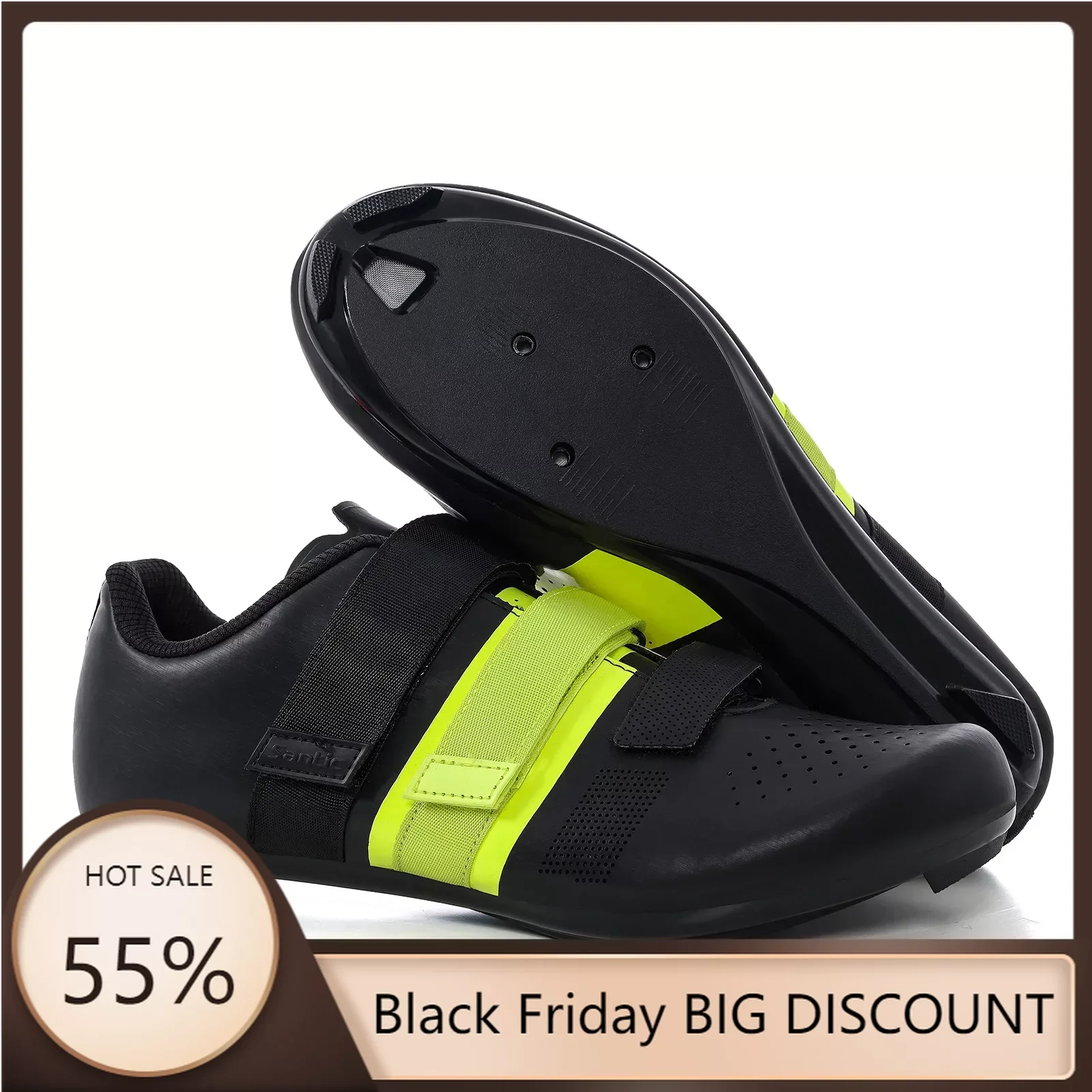 

Santic Cycling Shoes Road Men Bicycle Shoes Casual Sports Shoes Reflective Breathable Outdoor Sports