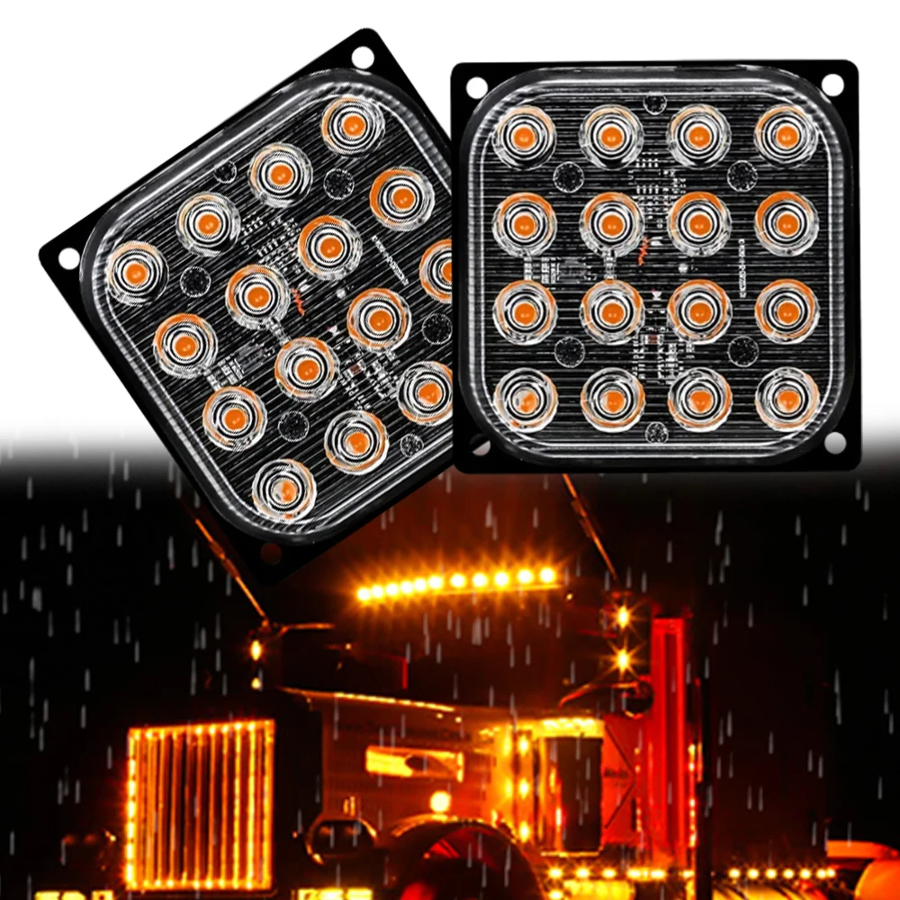 2x16 светодиодов Автомобильный задний аварийный стробоскоп мигающий