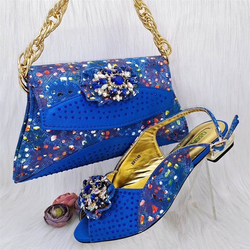 

Summer 2023 INS Girly Style Shoes And Mini Bag Stiletto Shoes And Selected Big Rhinestone Sexy Shoes Bag