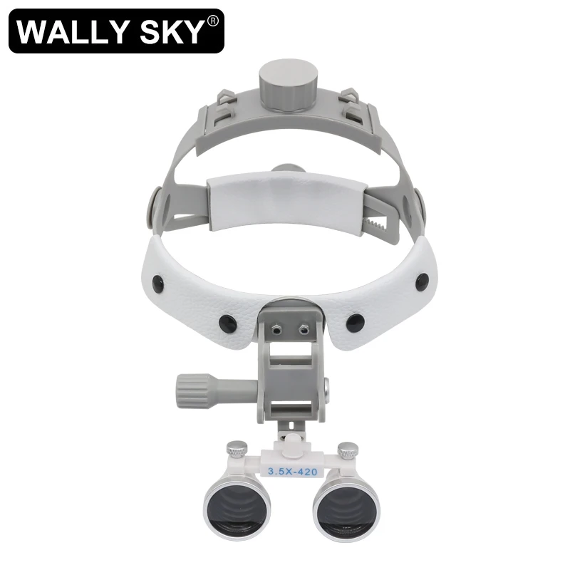 3.5X Dental Loupes Headband Binocular Magnifier 320-420 mm Ultra-light Magnifying Glass Helmet Wide Field of View