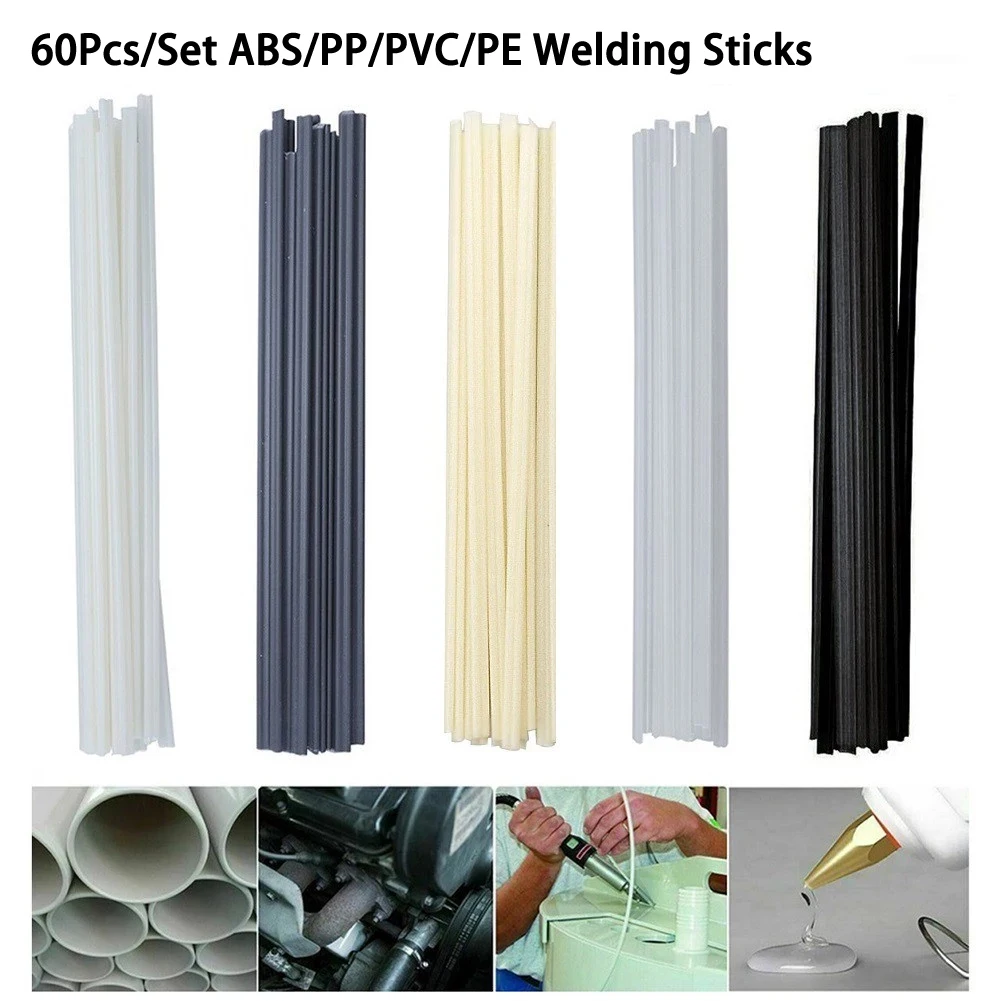 60Pcs/1Set 200mm Plastic Welding Rods ABS/PP/PVC/PE Welding Sticks For Car Computer Bumper Repairing Welding Supplies