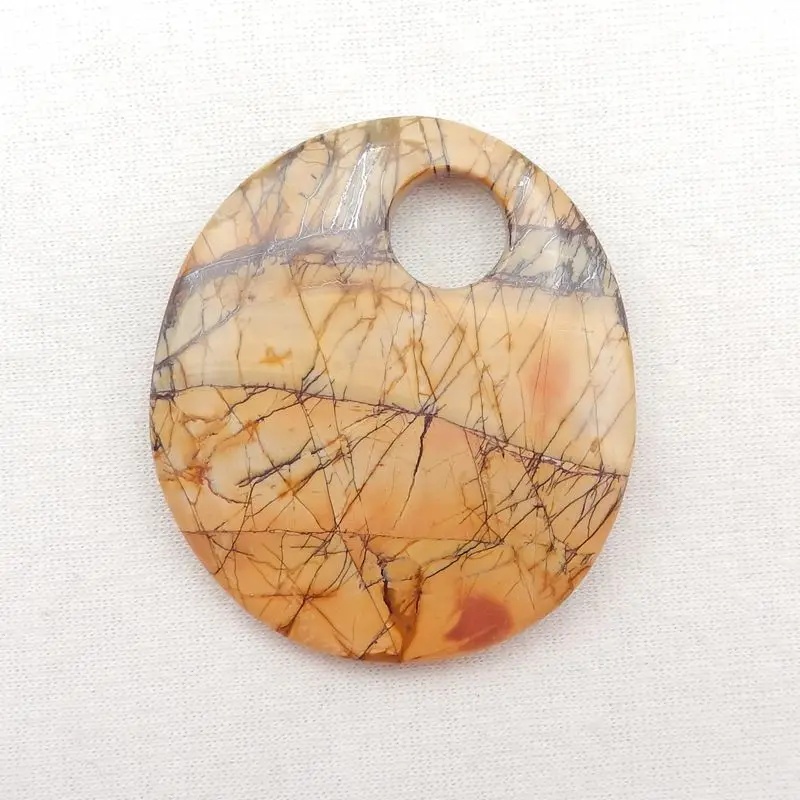 

Кулон из натуральной яшмы Пикассо, 50x45x8 мм, 24,2 г