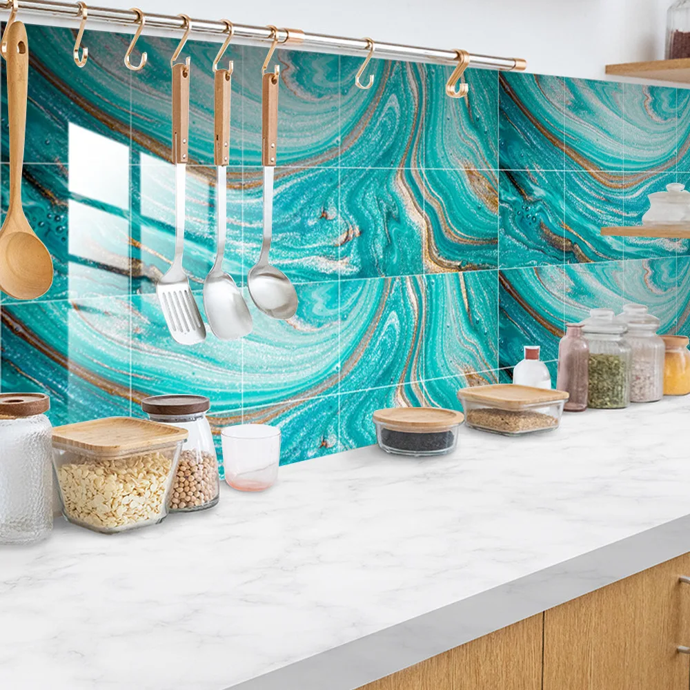 Самоклеящиеся синие зыбучие пески 20/10 шт. волнистые самоклеящиеся водостойкие